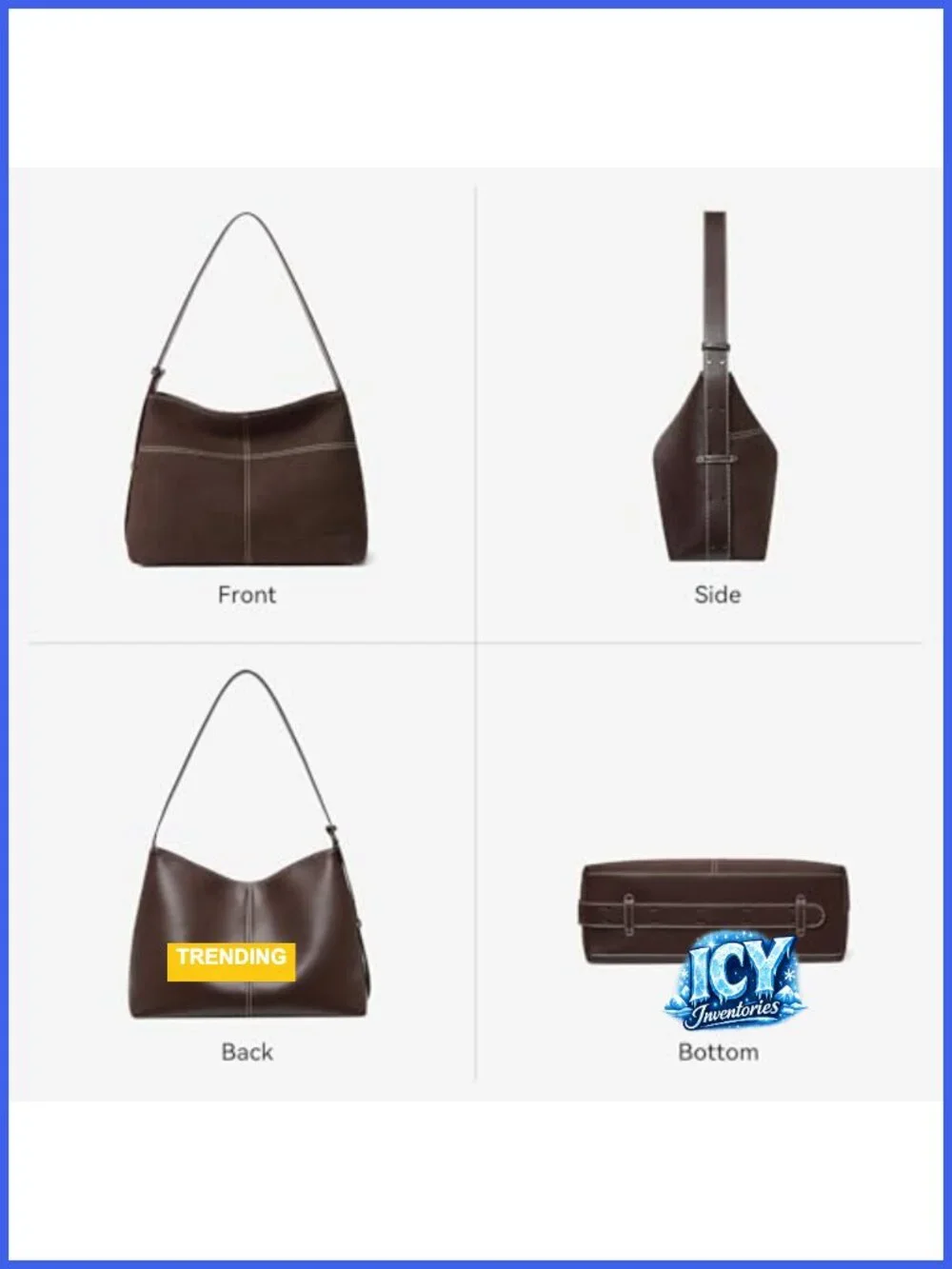 Suede and Vegan Leather Convertible Hobo Shoulder Bag Crossbody